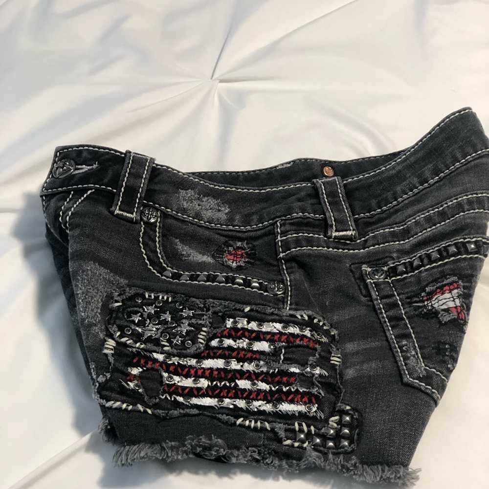 Black Miss Me denim shorts